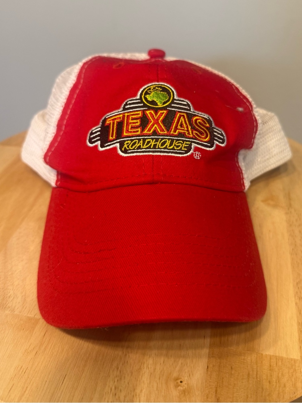 Texas Roadhouse Red and White Mesh Trucker Hat